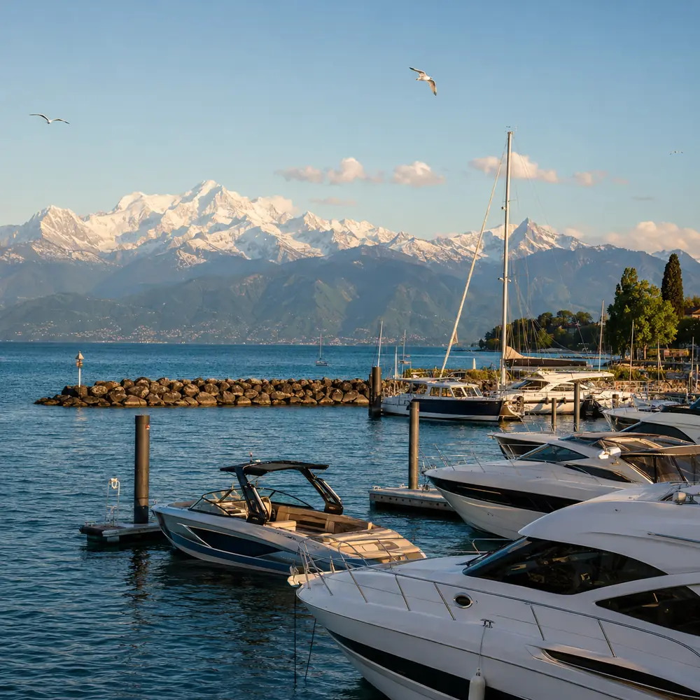 Port de plaisance sur le Lac Léman