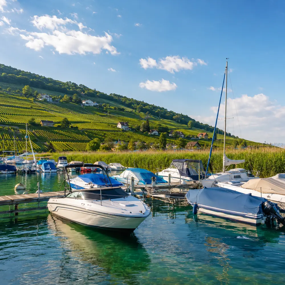 Port de plaisance sur le Lac de Neuchâtel